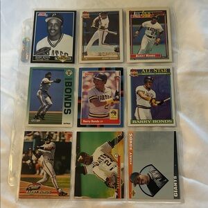 Barry Bonds Baseball Mixed 9 Card Collection